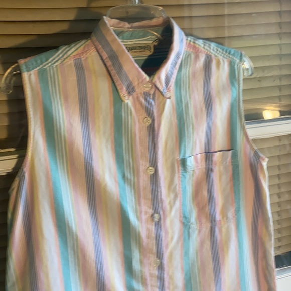 SADDLEBRED Pastel Summer Botton Up-Sz Large-NICE - Picture 2 of 5